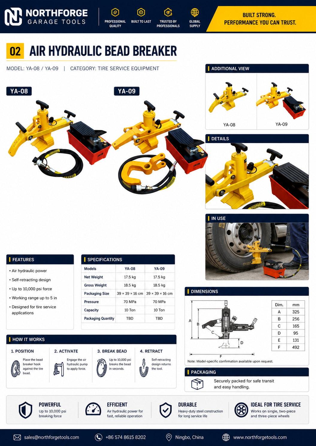 Air Hydraulic Bead Breaker